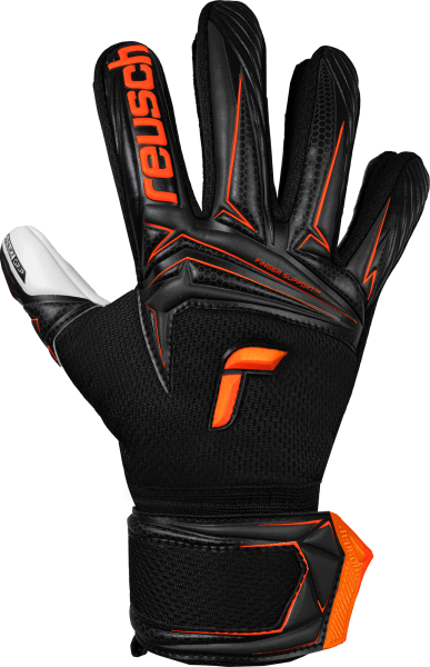 Reusch Attrakt Advance Finger Support Junior 5672210 7783 black orange front
